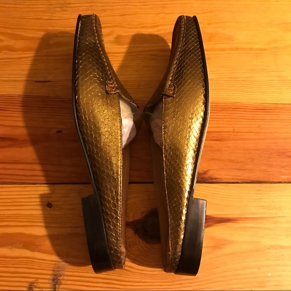 Marc Alpert Bronze Snakeskin Loafer Flats, NWB, 8 - Picture 7 of 10